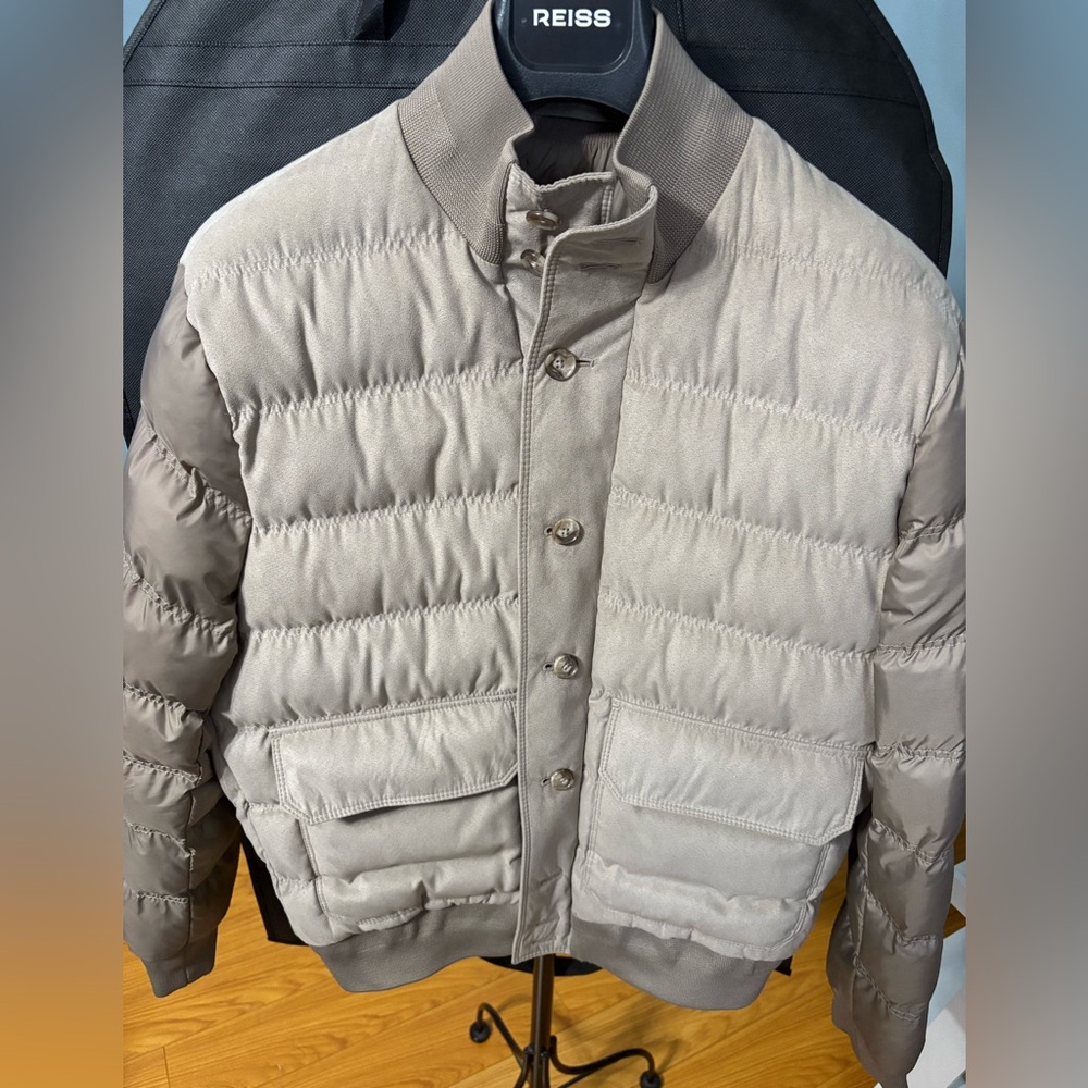 Reiss Marsian Patch-Pocket Alcantara Jacket NWOT